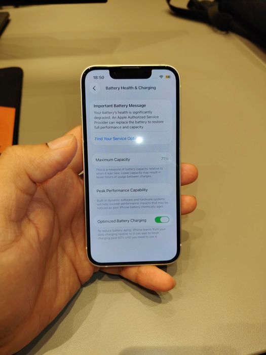 iphone 13 mini 256 battery 71%