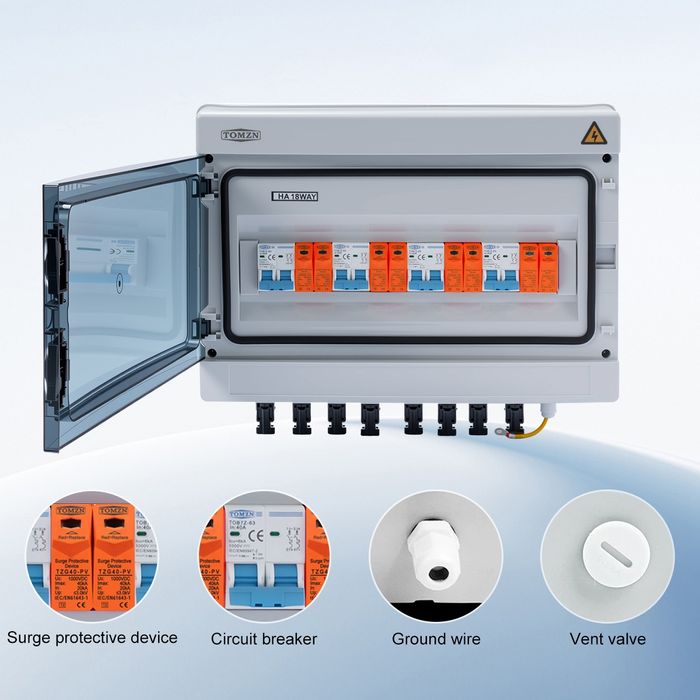 Комбинирано табло за фотоволтаик IP65 18P PV 600V / 1000V 4 входа 4 из