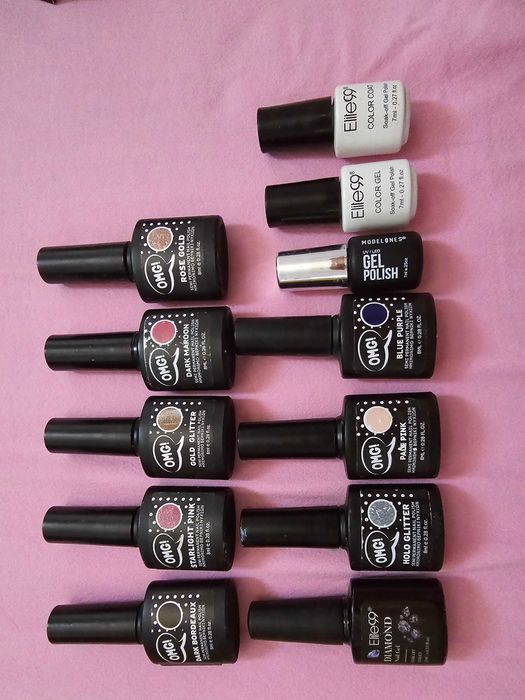 Нови гел лакове различни цветове+3още