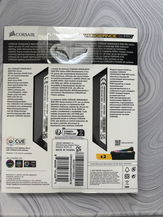 Memorie Corsair Vengeance Rgb Pro 32 Gb ddr4