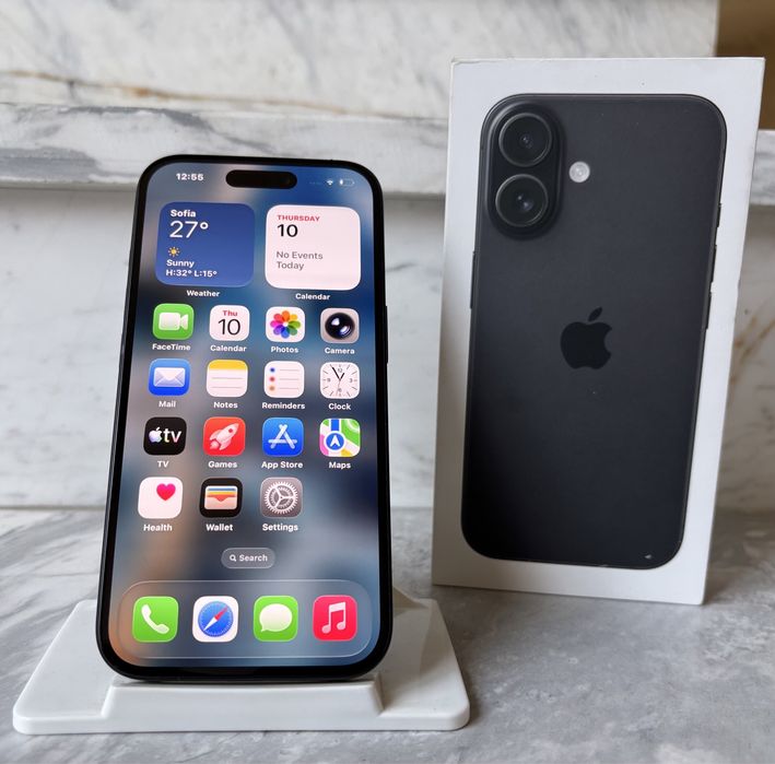 IPhone 16 128GB - 100 battery - Black - Като Нов