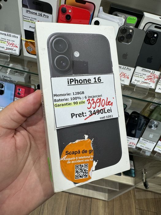 iphone 16 128gb negru ca nou