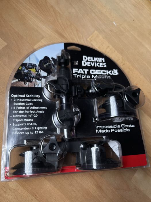 Montura Tripla Delkin Fat Gecko lentru Camere DSLR