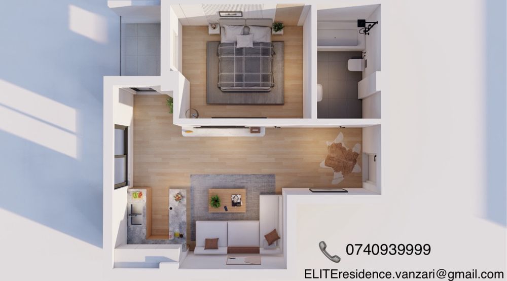 Apartamente 2 camere | 50 mp | Central | Direct de la dezvoltator