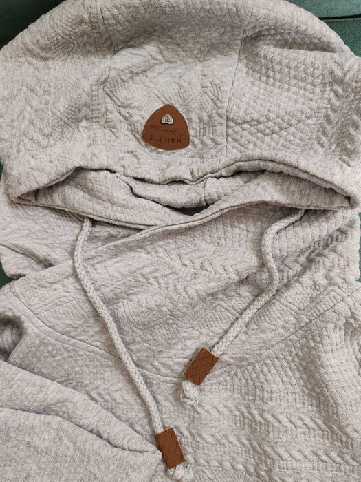 Hanorac model Hoodie Ja44nette cu guler "cowl neck" - Haily's, Mărimea L