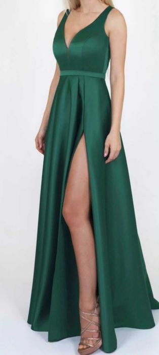 Rochie eleganta de seara din tafta, marimea XS, realizata pe comanda la Ange Atelier