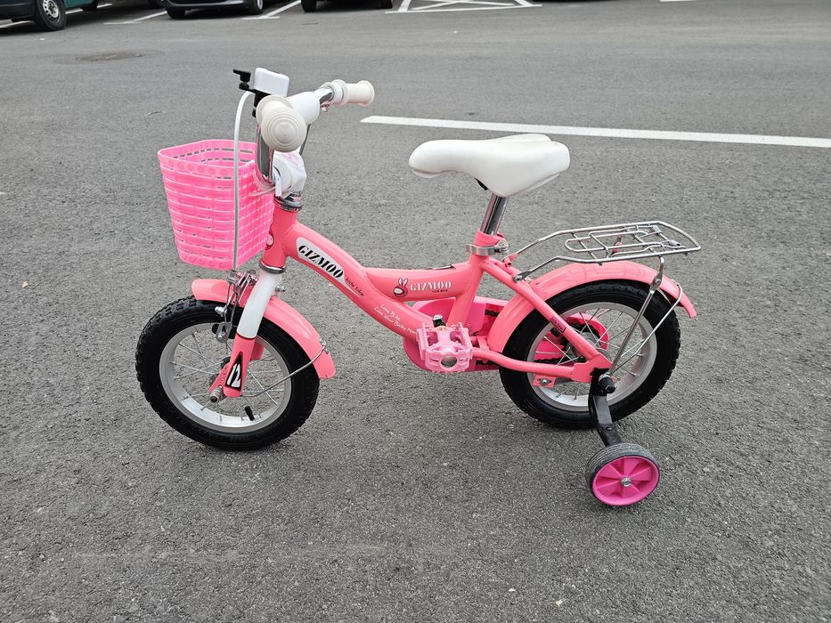 Bicicletă copii GIZMOO 12 inch cu roți ajutătoare – Stare ca Nouă!