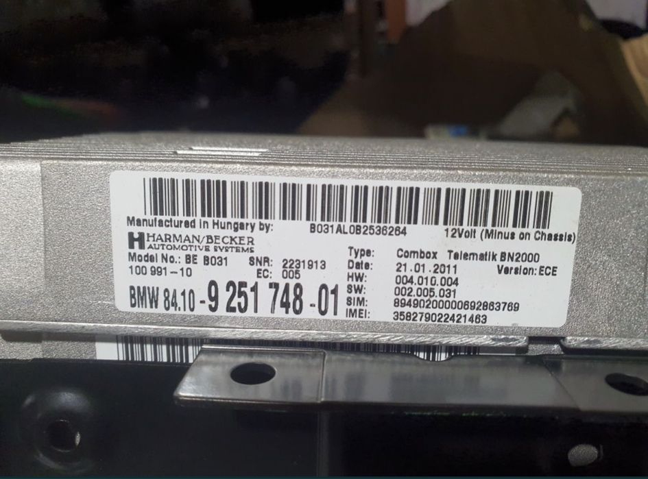 Combox modul bluetooth BMW e90 e92 e60 e84 bn 2000