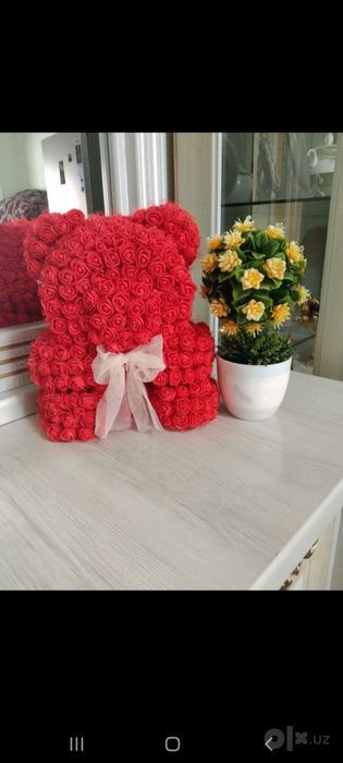 Мишка из роз 10%скидка
