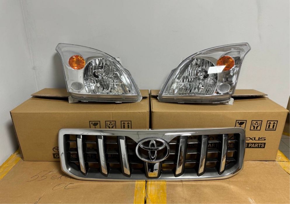 Фары прадо 120 решетка радиатора хром молдинги накладки дверей gx470