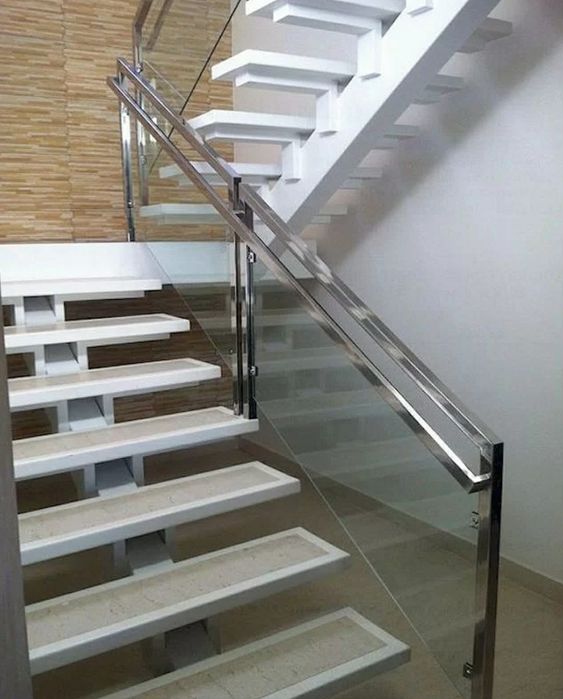 Перила для лестницы стеклянные