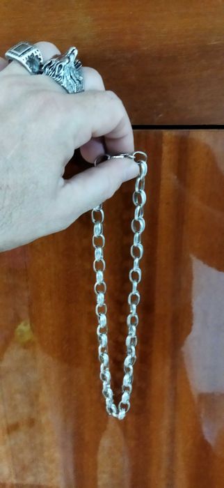 Сребърен ланец много красива плетка