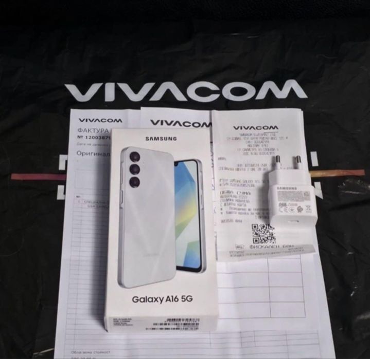 КАТО НОВ 128GB Samsung A16 5G +15w adaptor Гаранция Vivacom 2027г. Gr
