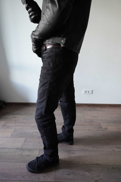 Blugi moto Broger California Washed Black, marimea 34, protecții SAS-TEC, Kevlar