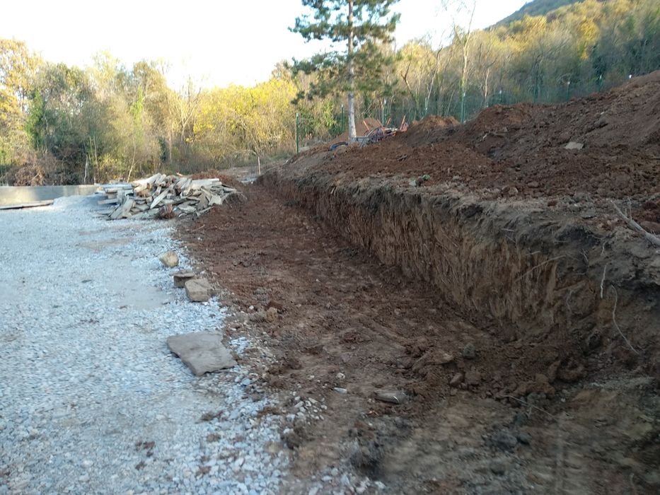 Мини багер дренажи основи ями почистване на градини дворни места ями