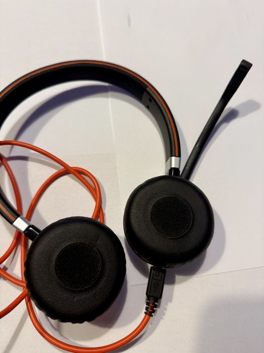 Casti Jabra Evolve 40 UC Stereo, USB, negru/rosu