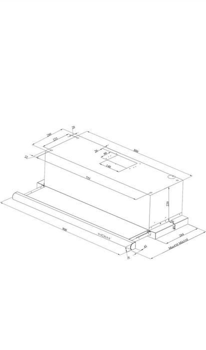 Hota telescopica Amica , 90 cm, 675 m3/h,