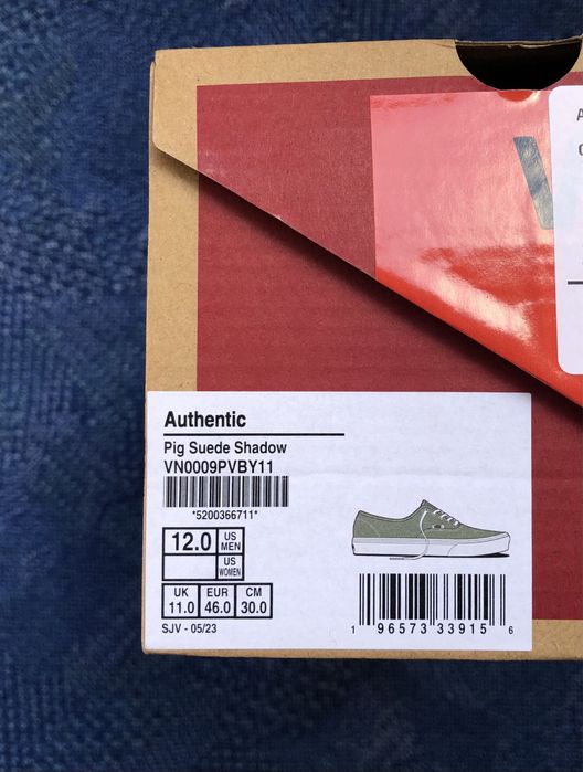 Vans Authentic Pig Suede ОРИГИНАЛНИ мъжки кецове - 46/30см