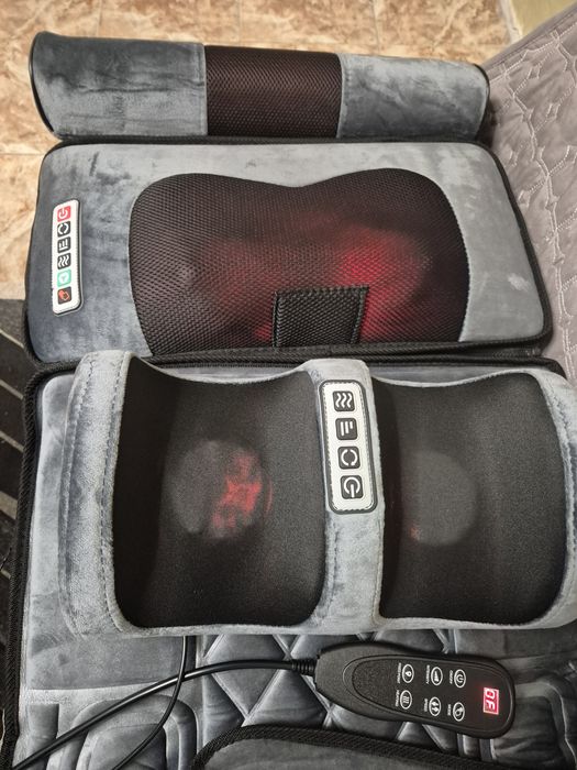 Подвижна !Масажна постелка за цяло тяло с10 вибрационни мотора,