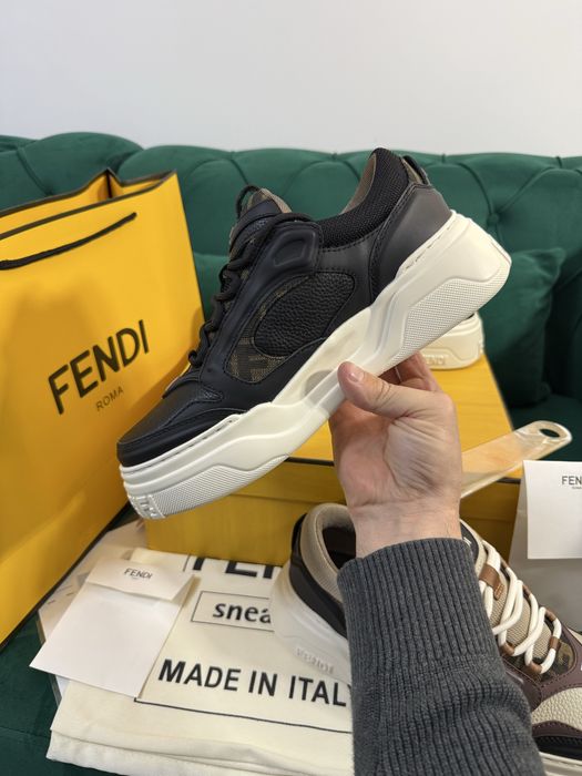 Adidasi Fendi piele naturala 100% Full Box colectie noua
