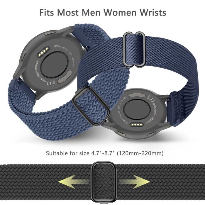 Set 2 x Curea Elastică Textilă 22mm - Samsung / Huawei / Xiaomi/Garmin