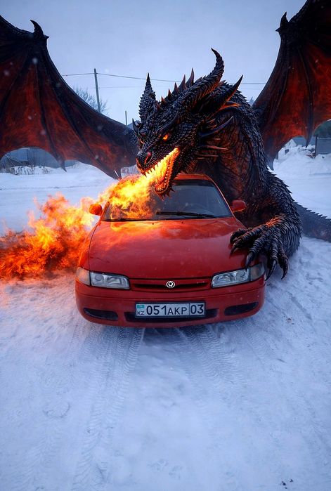 Мазда кронус на ходу.