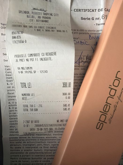 Brățară aur alb zirconia