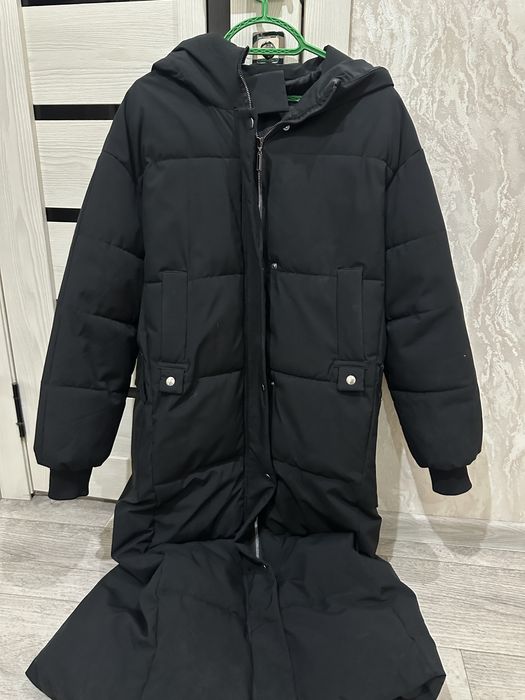 Плащ зимний черный