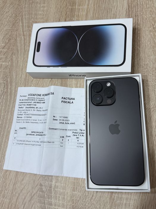 iPhone 14 Pro Max ,Liber rețea,Impecabil , Factura