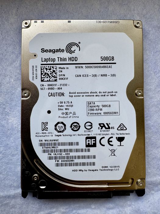 SD card 32 Gb, HDD Seagate 500Gb, micro Sd 64 Gb