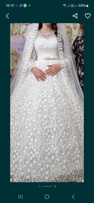 Продам шикарное свадебное платье, размер 46,48