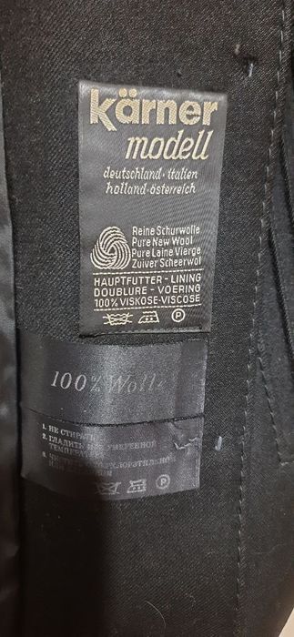 Винтажное пальто Kärner из 100% чистой шерсти ворот Норка