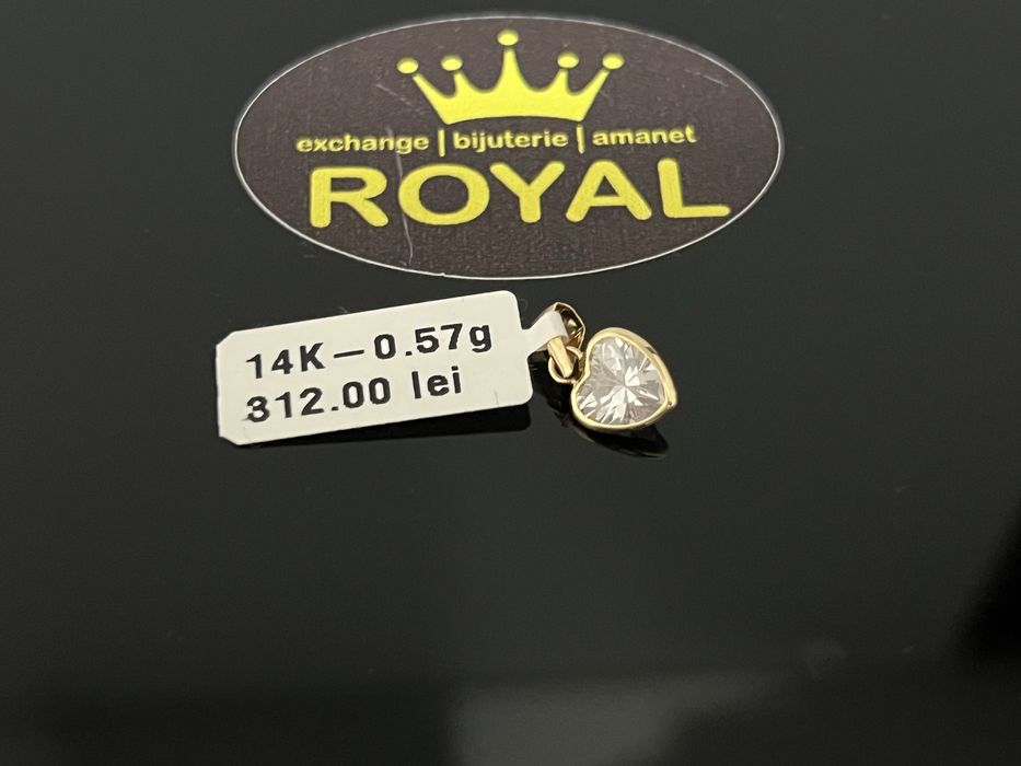Bijuteria Royal CB : Pandant inima aur 14k 0,57 grame
