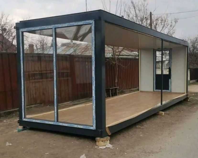 Vand container modular standard, vitrina, spatiu depozitare, garaje