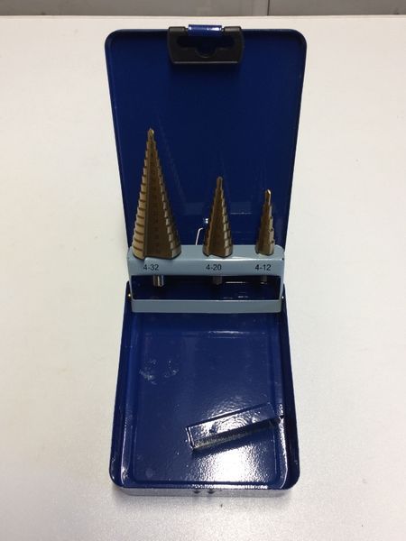 Burghiu conic / Freza metal in trepte set 3 bucati