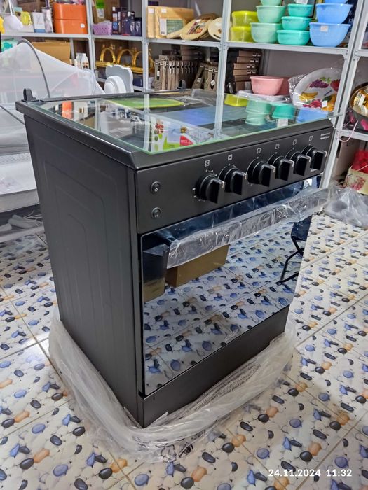 Плита газовая Artel Simfoniya 02G Чугун Черно матовая