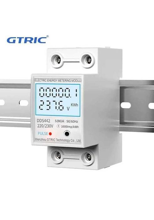 Монофазен електромер за DIN шина | Мултидисплей, 80A, 36мм