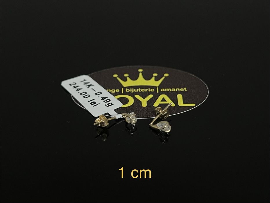 Bijuteria Royal CB : Cercei dama aur nou 14k 0,49gr