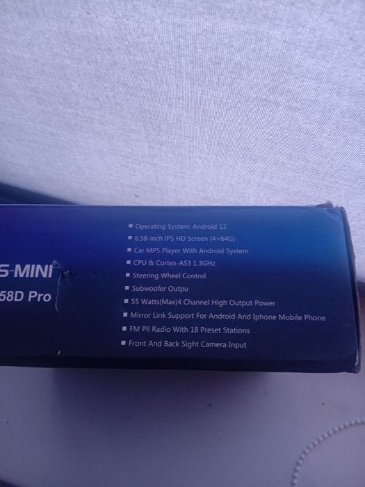 Автомагнитола Андроид 1din  bos mini a658d pro