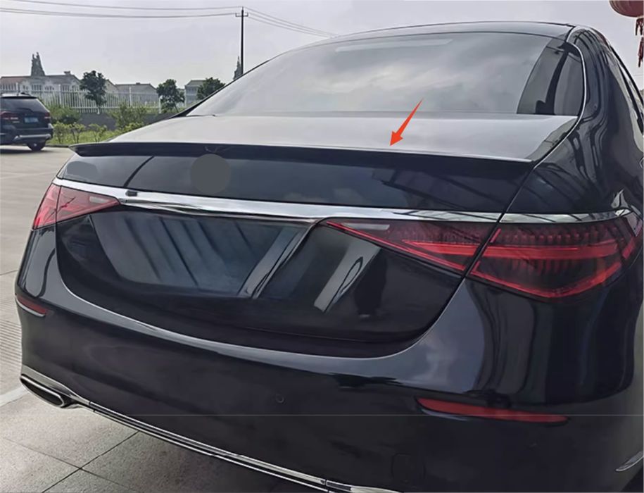 Спойлер лип за багажника – Mercedes W223 S Class (2021+), черен гланц