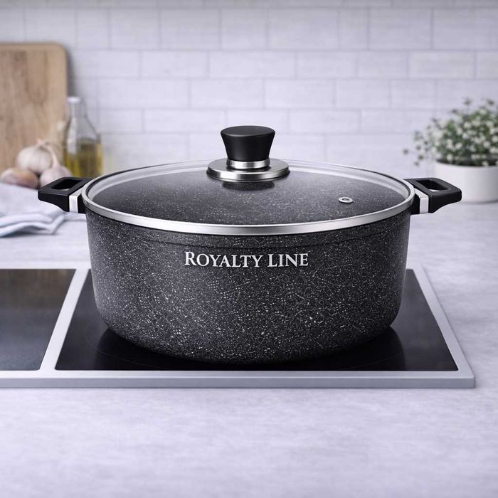 Oala din aluminiu turnat cu capac 34 cm Royalty Line