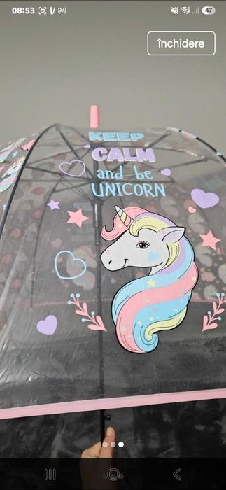 Umbrela copii unicorn