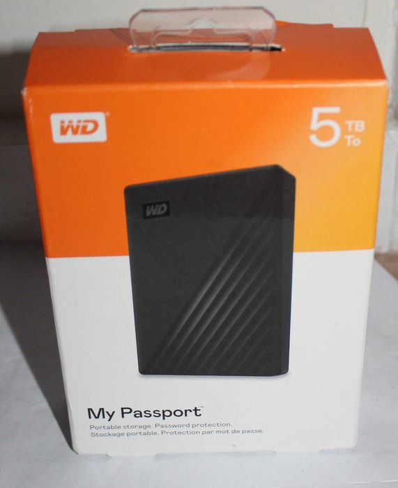 HDD extern WD My Passport 5TB, 2.5", USB 3.2 Gen1, Negru,sigilat
