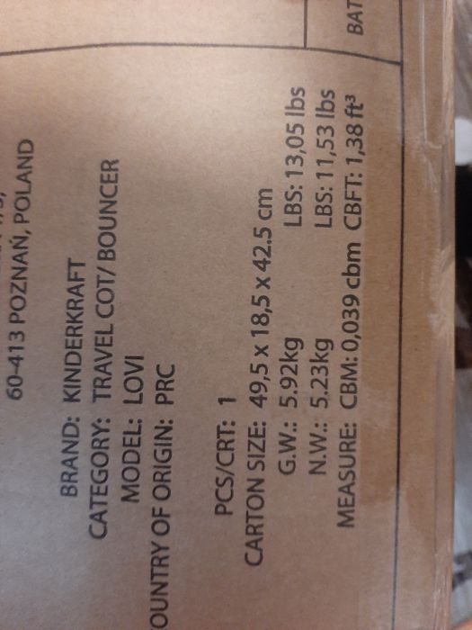 Pătuț kindercraft lovi