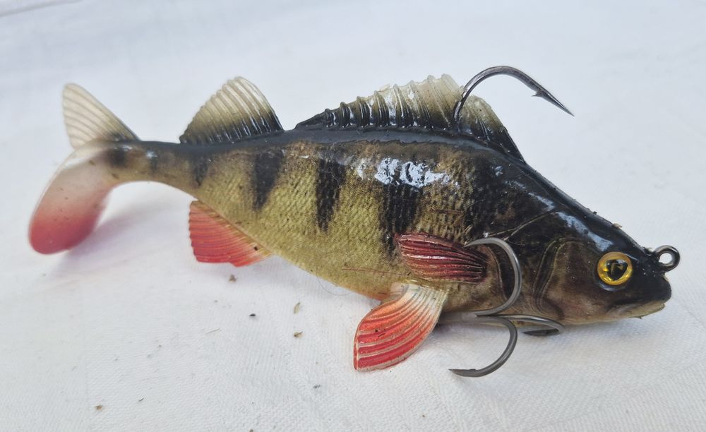 Swimbait Fox Rage Ultra-Realistic Perch Repicant, biban realistic, 14cm, 45gr.