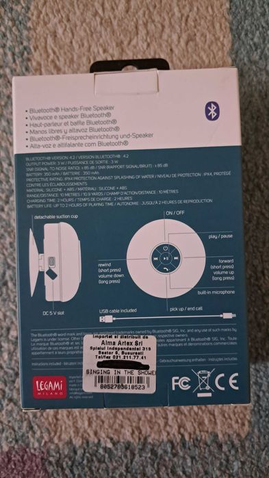 Boxa bluetooth Legami Singing in the Shower