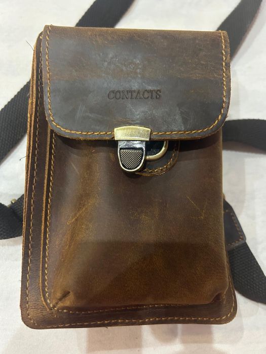 естествена кожа мъжка чанта