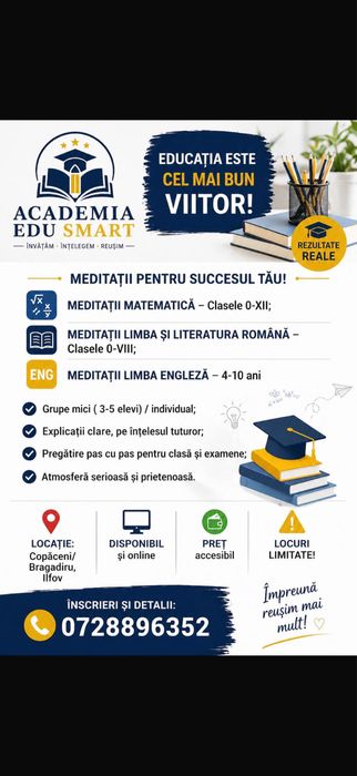 Meditatii Matematică, Lb. Romana și Lb. Engleză