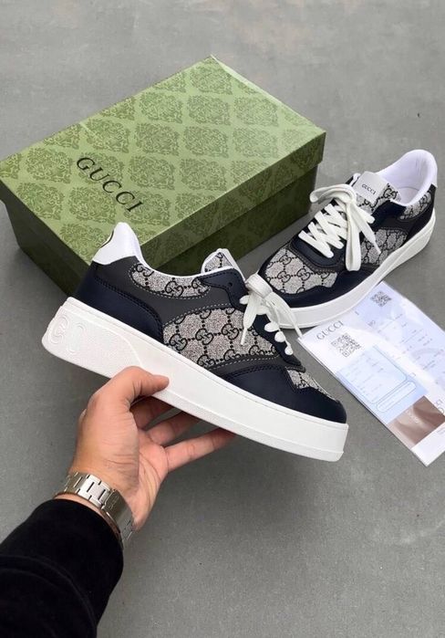 Pantofi sport casual GUCCI Re-Web – Noi, Calitate Premium (Full Box)