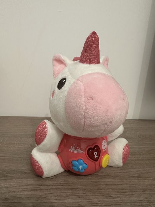Jucarie pentru bebelusi Simply Joy, animal de plus unicorn
